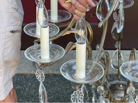 Stunning Silver 12 Light Chandelier