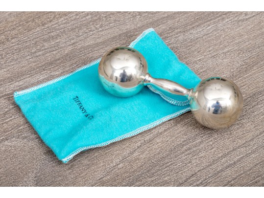 Tiffany Sterling Silver Baby Rattle New In Box