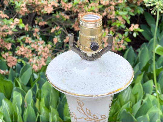 Pair Of Vintage Hand Painted Lamps