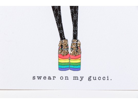 Trio Of Fashion Drawings, Mixed Media