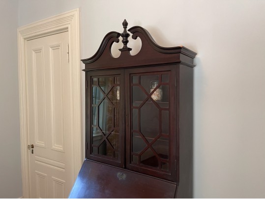 Antique Serpentine Secretary 