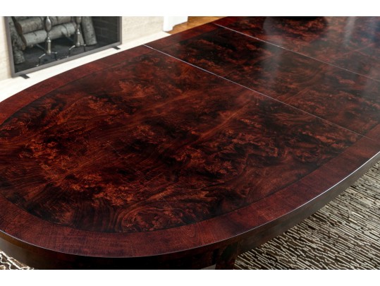 William Switzer Italian Handcrafted Oval Extending Dining Table 