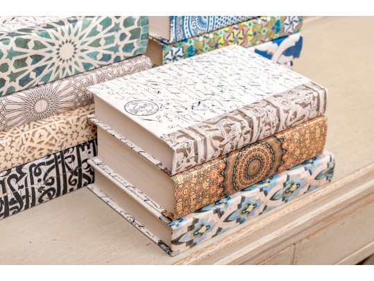 Twelve Decoratively Covered Book Collection