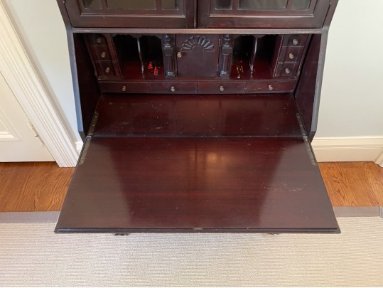 Antique Serpentine Secretary 