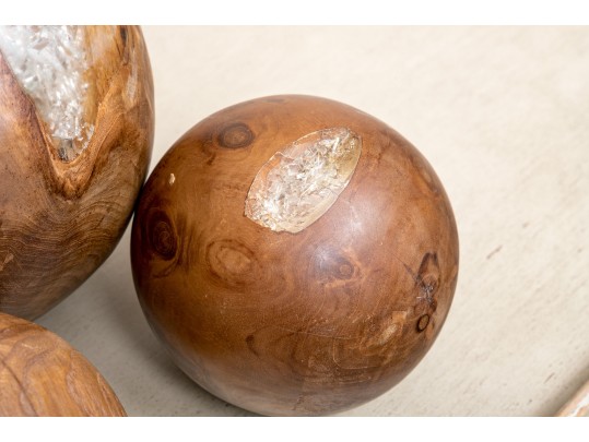 Wood And Resin Spheres