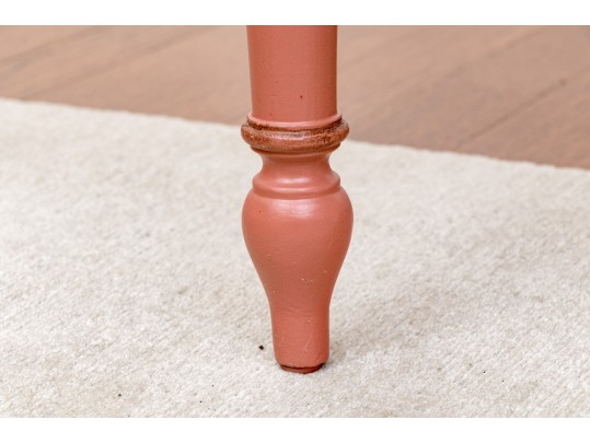 Dusty Pink Cane Armchairs With Cushions