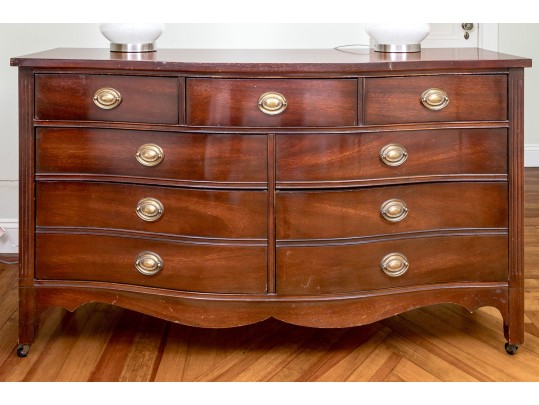 Beautiful Antique Bow Front Chest Of Drawers