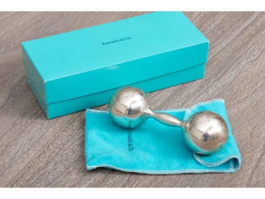Tiffany Sterling Silver Baby Rattle New In Box