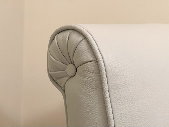 A. Rudin Waterproof Leather Slipper Chair