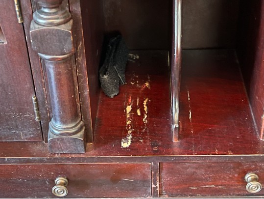 Antique Serpentine Secretary 