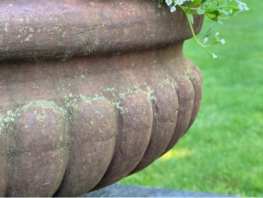 Pair Of Stunning Vintage Cement Planters