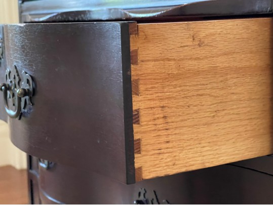 Antique Serpentine Secretary 