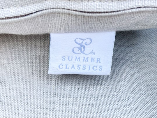 Pair Of Summer Classics Woven Swivel Chairs With Coordinating Side Table