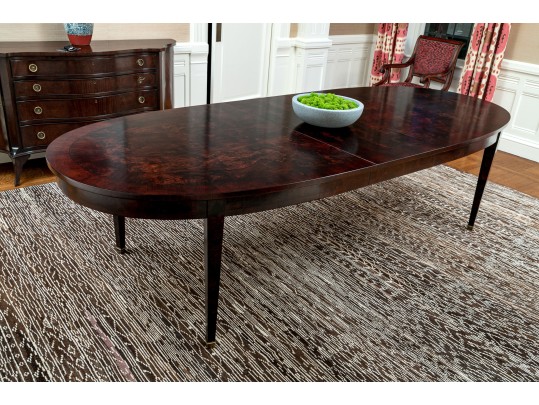 William Switzer Italian Handcrafted Oval Extending Dining Table 