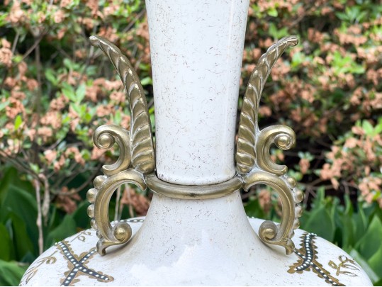 Pair Of Vintage Hand Painted Lamps