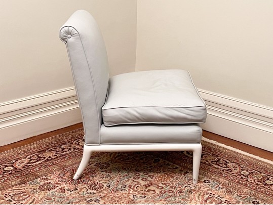 A. Rudin Waterproof Leather Slipper Chair