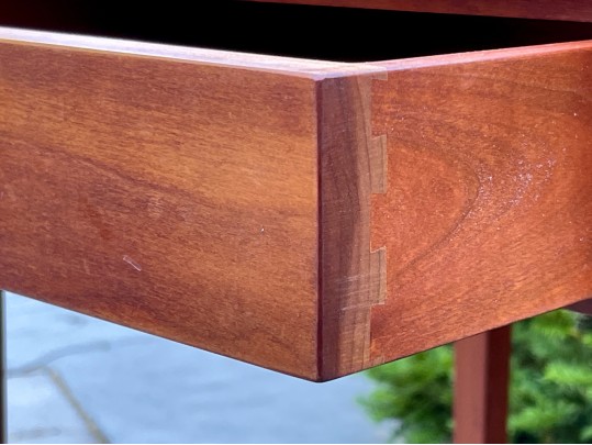 Single Drawer Wood Side Table With Whimsical Knob