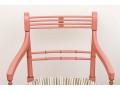 Dusty Pink Cane Armchairs With Cushions