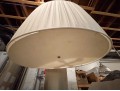 Massive Oval Box Pleated Drum Pendant Light