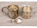 Sterling Silver Baby Cups & Spoon 4.65 T. Ounces