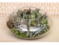 Large Terrarium With Faux Succulents