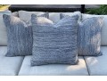 Set Of 3 Mingled Navy Indoor/Outdoor Pillows