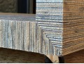 Grasscloth Wrapped Parsons Style Bench On Casters (1 Of 2)
