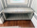 Grasscloth Wrapped Parsons Style Bench On Casters (1 Of 2)
