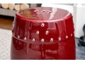 Ceramic Garden Stool In Oxblood 