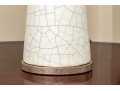 Palmer Hargrave Chalee Table Lamp - Crackle Ceramic And Silvered Metallic Finish