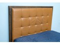 Custom Faux Leather & Wood Full Headboard