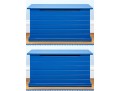Painted Blue Storage Chests