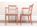 Dusty Pink Cane Armchairs With Cushions