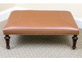 Edward Ferrell Leather Ottoman On Casters