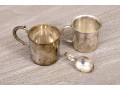 Sterling Silver Baby Cups & Spoon 4.65 T. Ounces