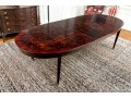 William Switzer Italian Handcrafted Oval Extending Dining Table 