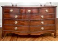 Beautiful Antique Bow Front Chest Of Drawers