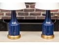 Pair Of Visual Comfort Midnight Blue Porcelain Table Lamps