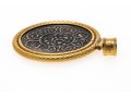 Tibetan Silver Coin In 18K Pendant