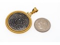 Tibetan Silver Coin In 18K Pendant
