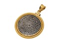 Tibetan Silver Coin In 18K Pendant