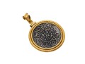 Tibetan Silver Coin In 18K Pendant