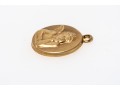 14k Yellow Gold Charming Guardian Angel Medal