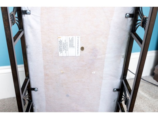 Hollywood Regency Iron Vanity Bench