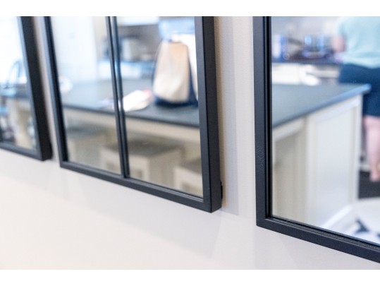 Trio Of Modern Decorative Iron Wall Mirrors