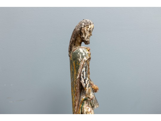 Spanish Colonial Saint Roch Santo Wood Carving