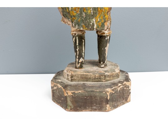 Spanish Colonial Saint Roch Santo Wood Carving