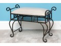Hollywood Regency Iron Vanity Bench