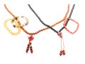 Coral, Tourmaline & River Stone Beaded Bracelets And Necklaces