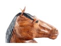 Vintage Handmade Leather Wrapped Horse Head Bust 